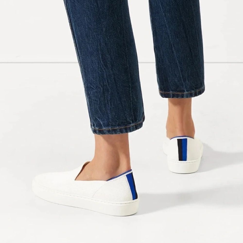 Rothy’s The Original Slip On Sneaker bright white size 7